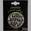 Official Janis Joplin Pin Badge – Pearl Emblem Mono Design