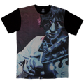 Official Licensed Richard Ashcroft 'Guitar All Over Print' T-Shirt - Unisex Black Recycled Blend