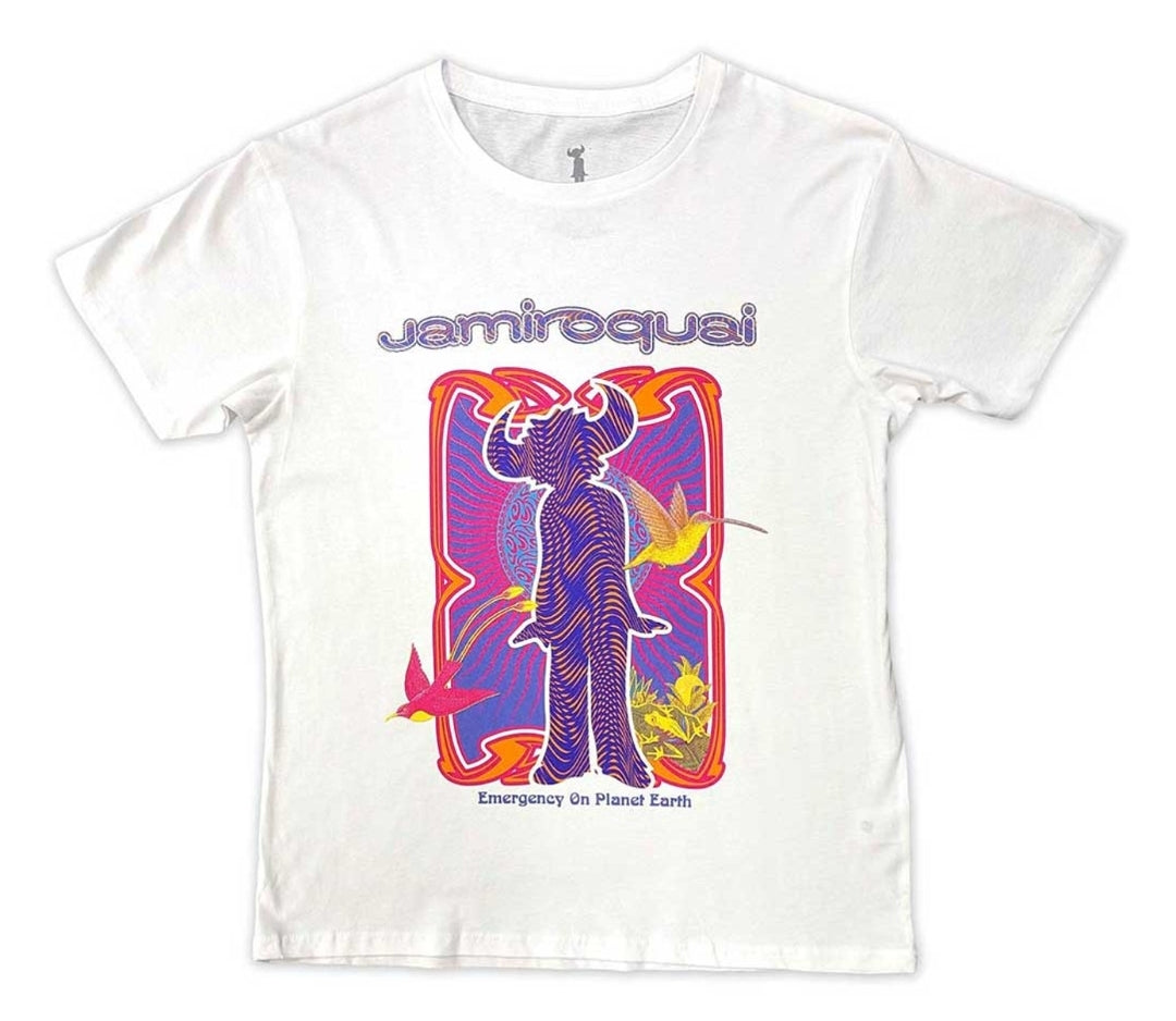 Official Jamiroquai Emergency On Planet Earth T-Shirt – Unisex White
