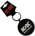 Official AC/DC 'Back In Black' Keychain - 55mm Zinc Alloy | Hard Rock Gift
