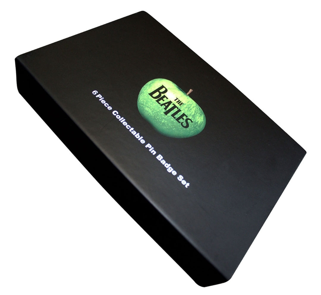 The Beatles - Classic Logos Brass & Enamel Pin Badge Set (Official Licensed)