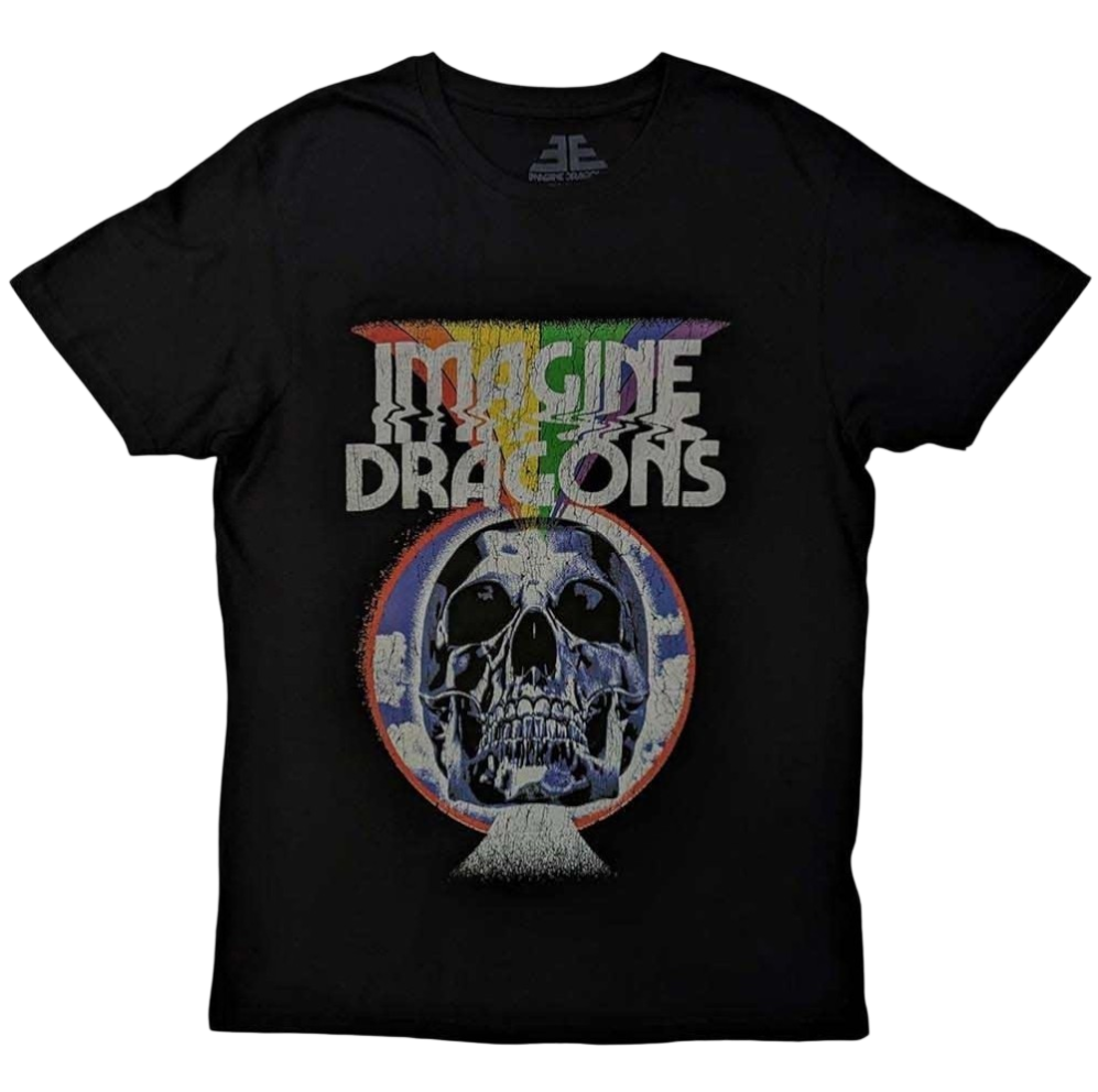 Official Licensed Imagine Dragons 'Skull' T-Shirt - Unisex Black Front Print