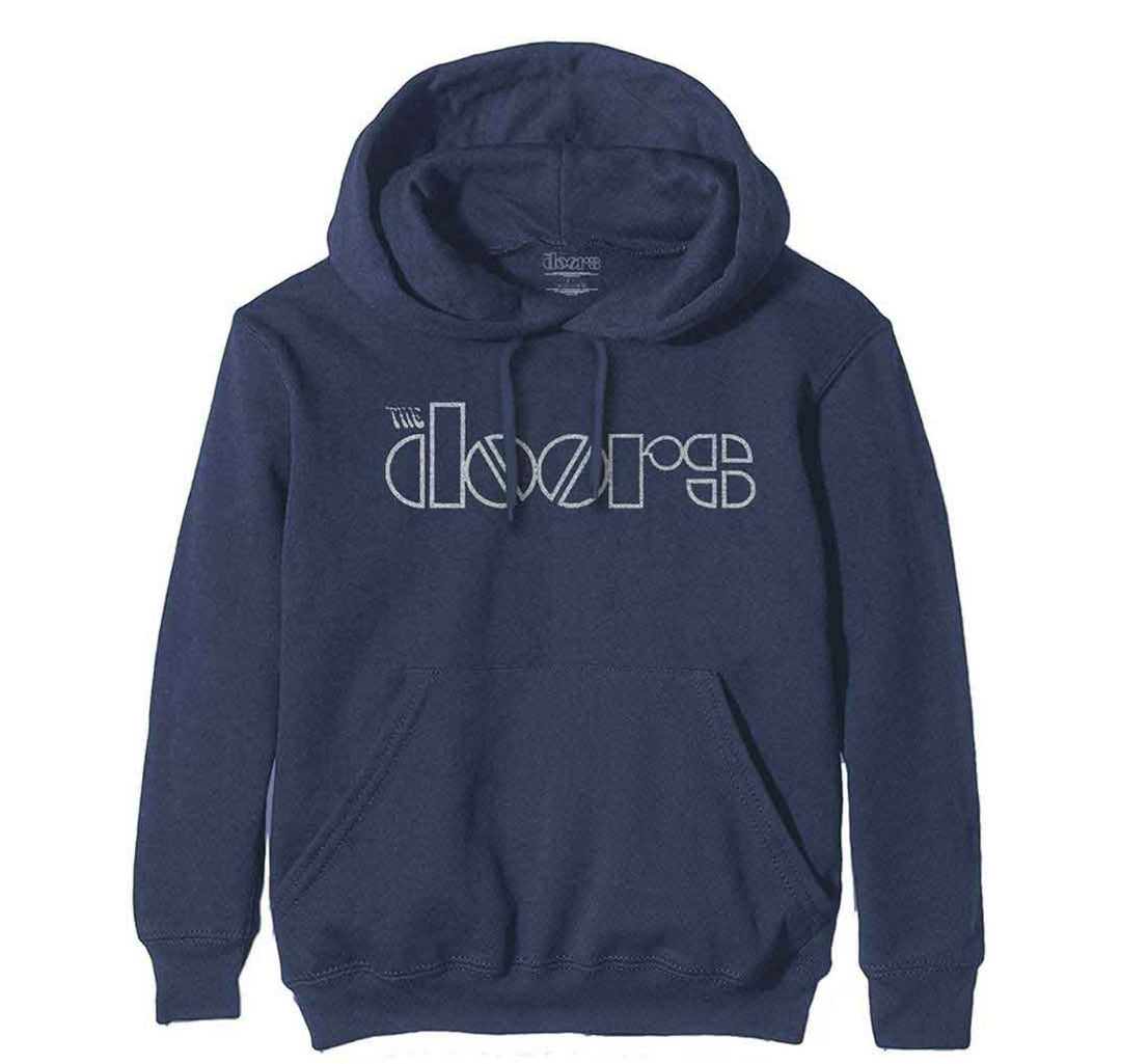 Official The Doors Logo Pullover Hoodie – Navy Blue