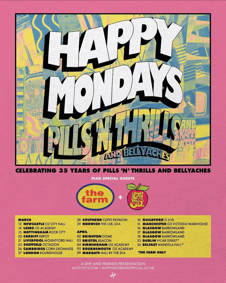 Official Licensed Happy Mondays 'You're Twistin' My Melon Man' T-Shirt - Unisex Black Front Print