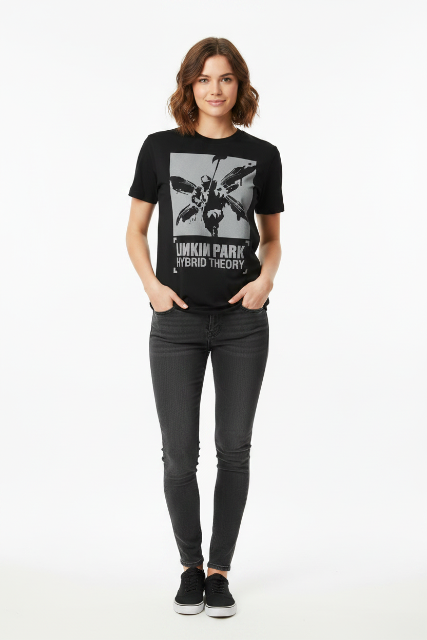 Linkin Park Soldier Hybrid Theory T-Shirt | Official Licensed Band Merch | Black Unisex Cotton Tee