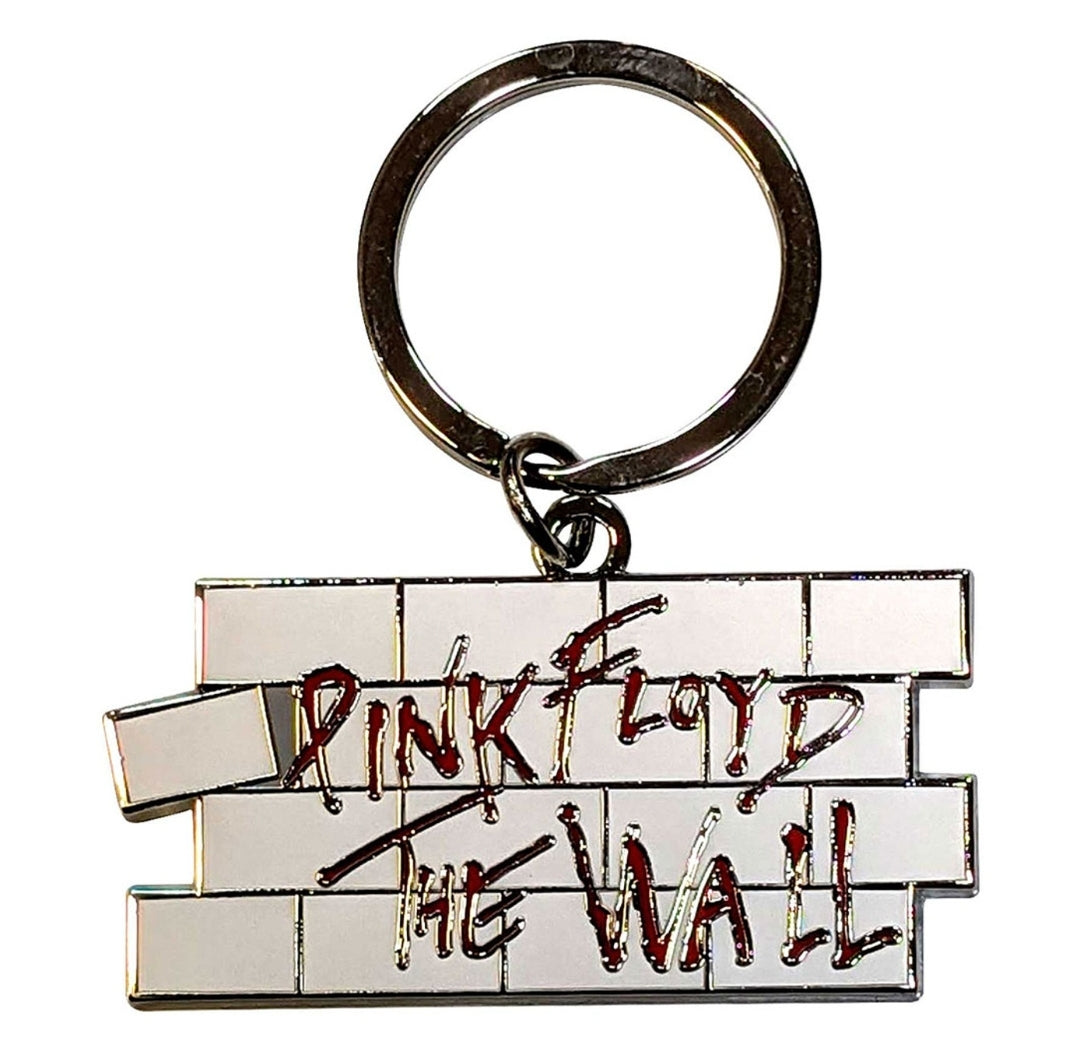 Official Pink Floyd 'The Wall Wall Logo' Keychain - Nickel Plated Enamel | Prog Rock Gift
