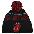 The Rolling Stones ‘Classic Tongue’ Black Bobble Beanie – Official Licensed Unisex Hat