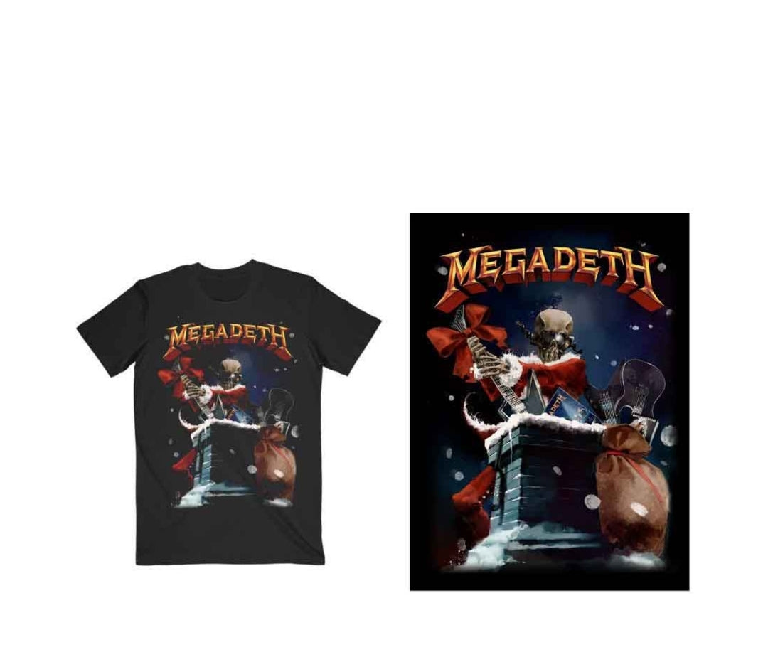 Megadeth - Santa Vic Chimney T-Shirt Black (Official Licensed)