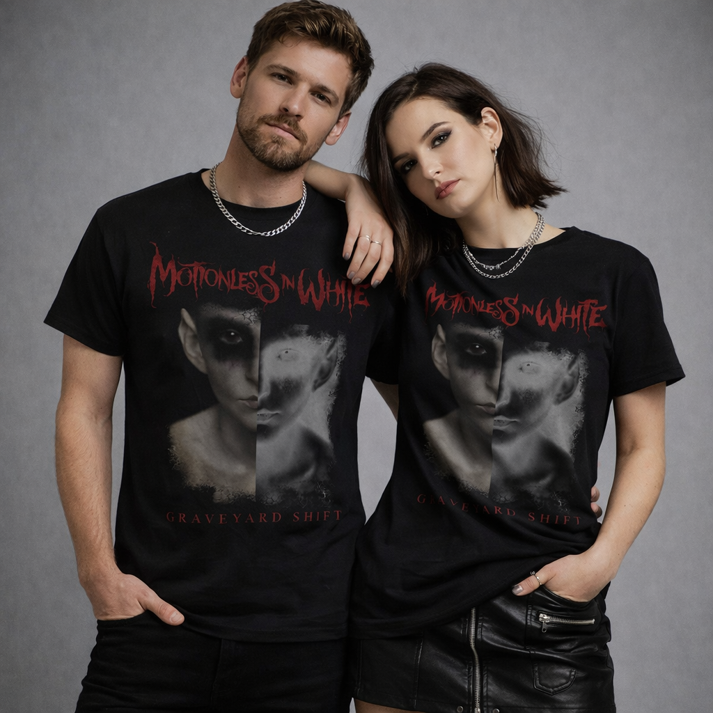 Motionless In White Unisex T-Shirt: Split Screen (Black)