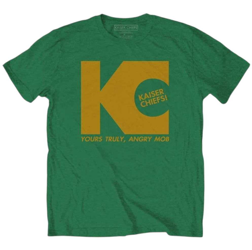 Official Licensed Kaiser Chiefs 'Yours Truly' T-Shirt - Unisex Red Front Print (Green/Yellow Available)