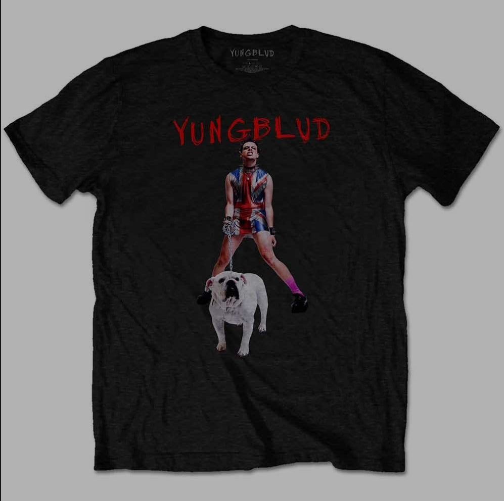 Official Licensed Yungblud 'Strawberry Lipstick' T-Shirt - Unisex Black Front Print