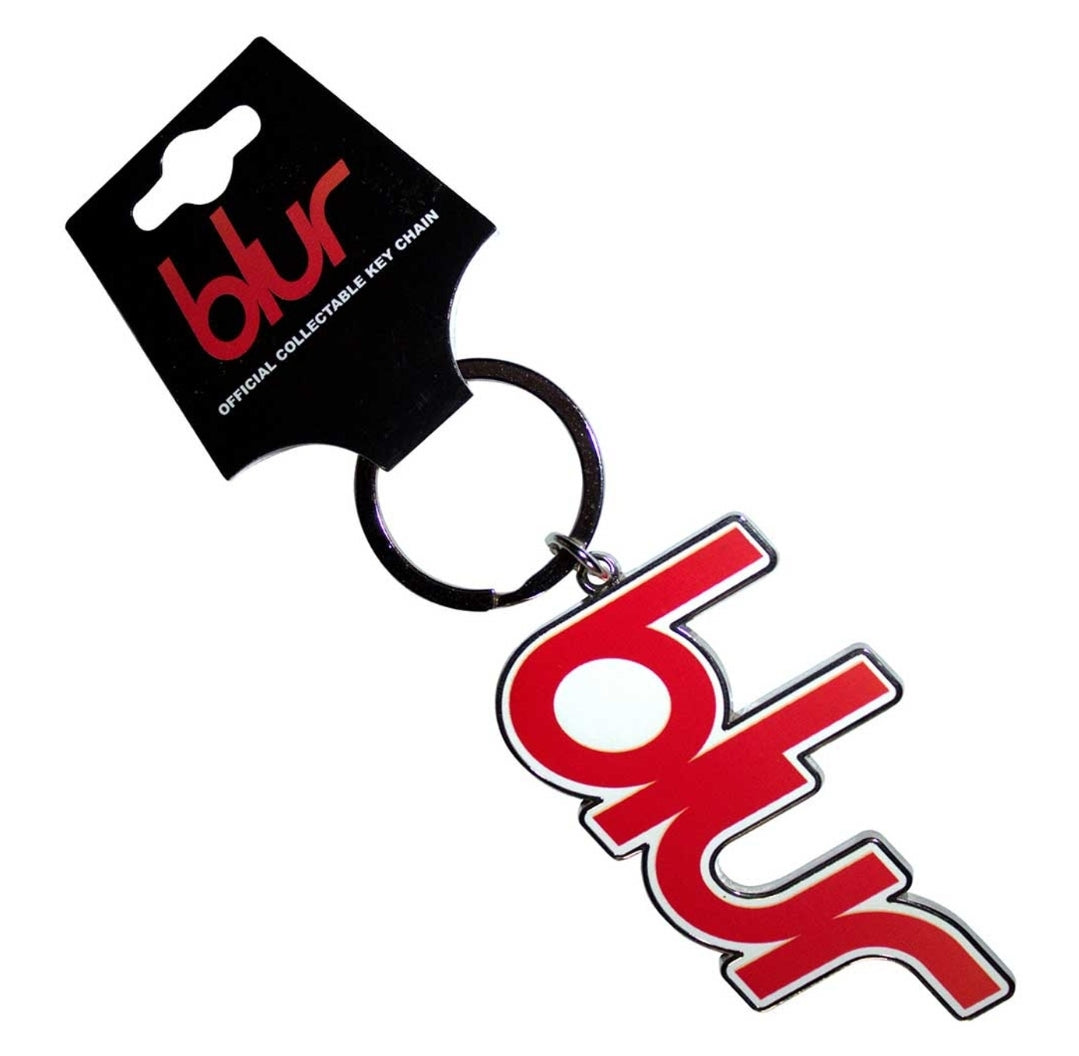 Blur Logo Keychain – Official Licensed Antiqued Silver Metal Keyring