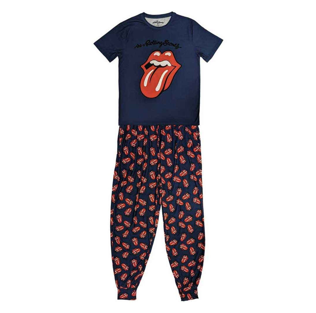 Official Rolling Stones Ultimate Lounge Bundle – Tongue Pyjama Set + Dressing Gown + Socks