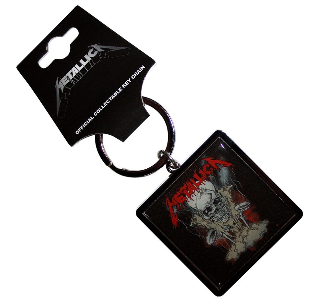 Metallica 'Skeleton Poster' Keychain – Official Licensed Nickel Plated Metal Keyring
