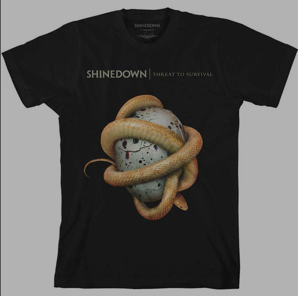 Official Licensed Shinedown 'Clean Threat' T-Shirt - Unisex Black Front Print