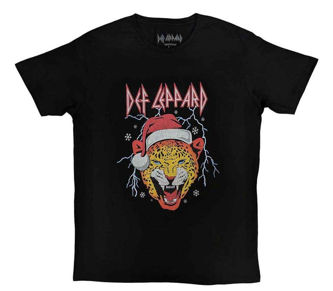 Def Leppard - Holiday Leppard T-Shirt Black (Official Licensed)