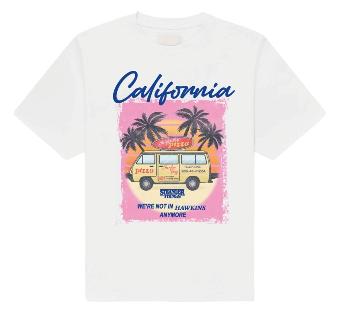 Official Stranger Things California Surfer Boy Pizza Tee | Netflix