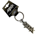 Anthrax Logo Keychain – Official Licensed Antiqued Silver Metal Keyring