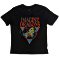 Official Licensed Imagine Dragons 'Skull' T-Shirt - Unisex Black Front Print (Triangle Skull Graphic)