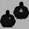 Official Licensed Imagine Dragons 'Triangle Logo' Pullover Hoodie - Unisex Black Front/Back/Sleeve Print