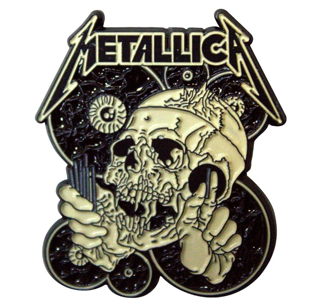 Metallica 'The Shortest Straw' Keychain – Official Licensed Black Dye Coated Metal Keyring