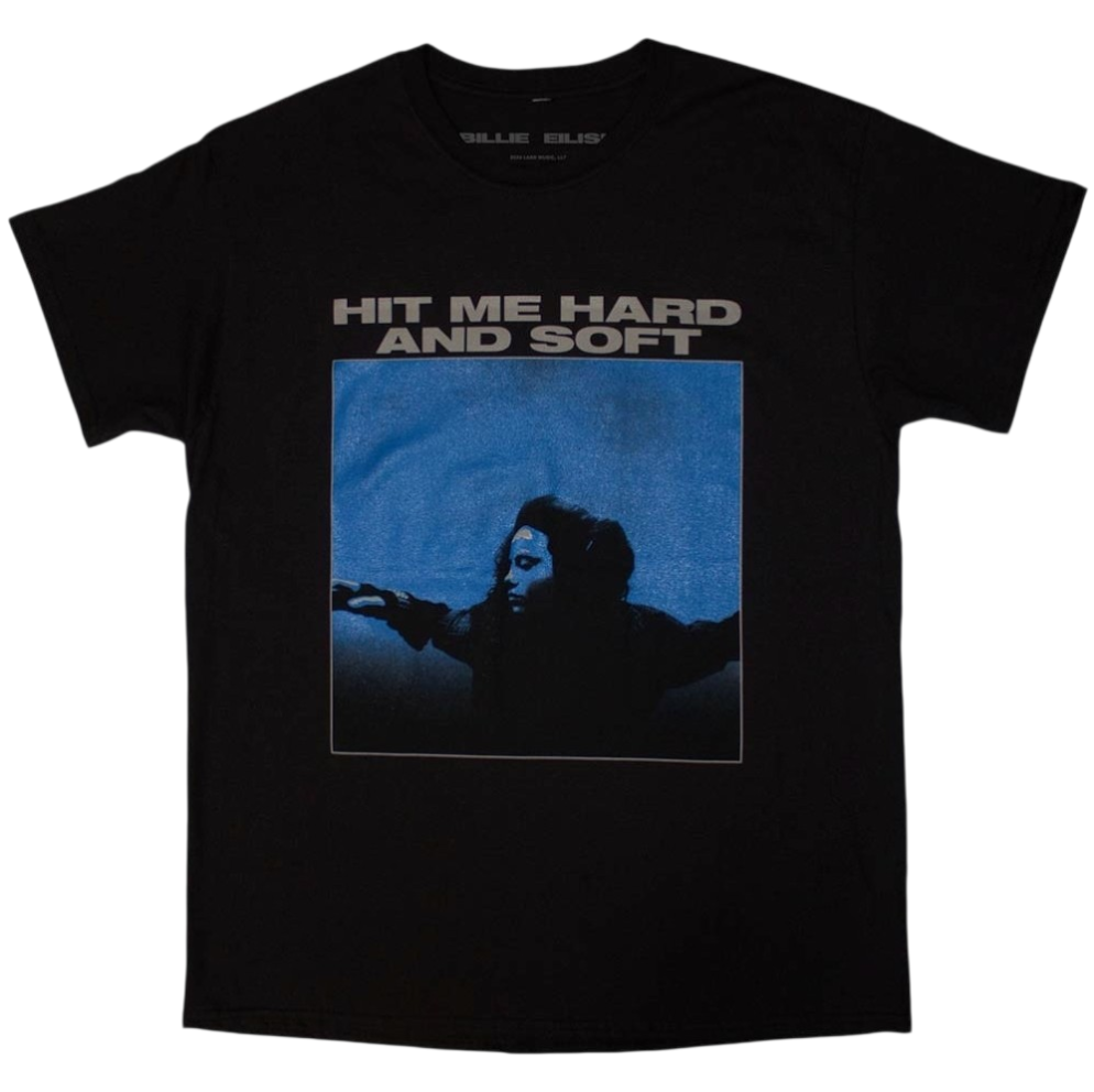 Official Licensed Billie Eilish 'Hit Me Hard And Soft Tracklist' T-Shirt - Unisex Black Front & Back Print