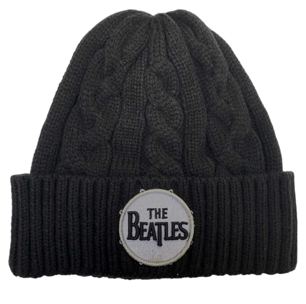 The Beatles ‘Drum Logo’ Black Beanie – Official Licensed Unisex Hat