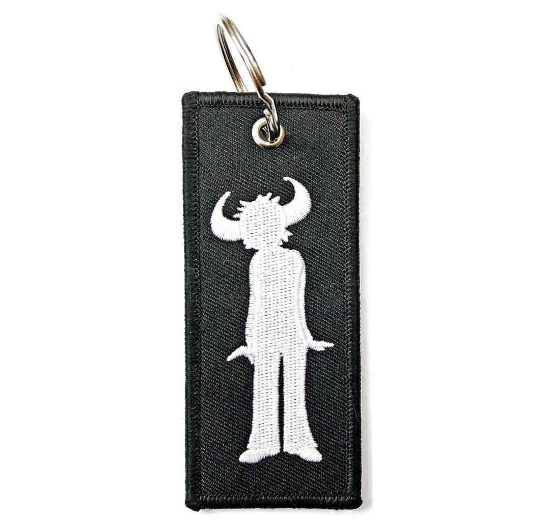 Official Jamiroquai Icon Logo Patch Keychain – Double-Sided Embroidered Metal Key Fob