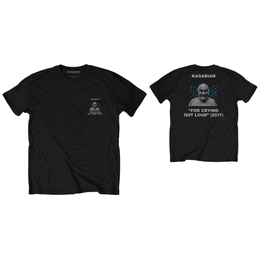 Official Licensed Kasabian 'For Crying Out Loud' 2017 T-Shirt - Unisex Black Front & Back Print