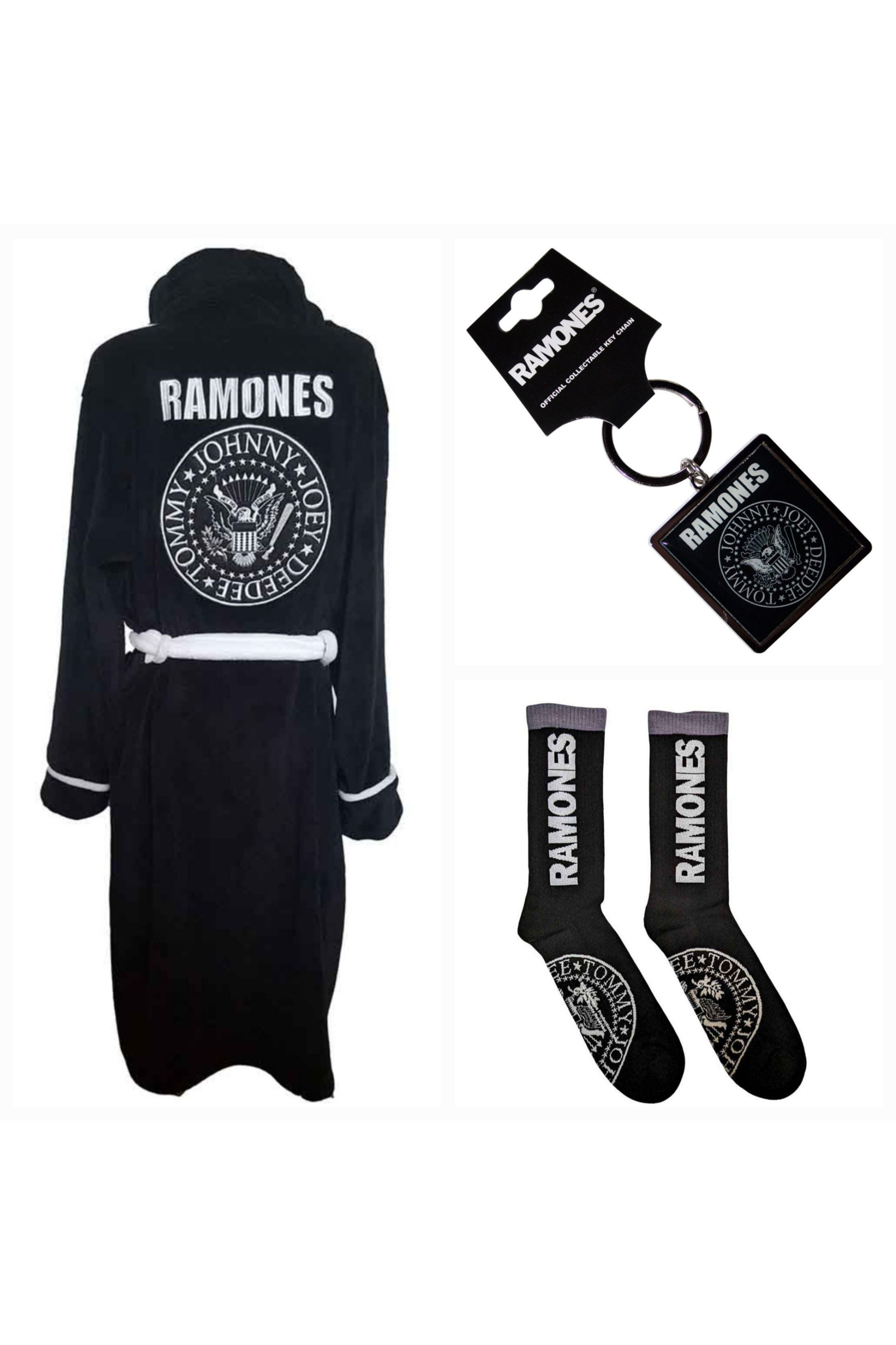 Official Ramones Ultimate Dressing Gown Punk Gift Bundle