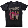 Official Licensed Gorillaz 'Cracker Island Standing Group' T-Shirt - Unisex Black Mineral Wash (Selling Fast!)