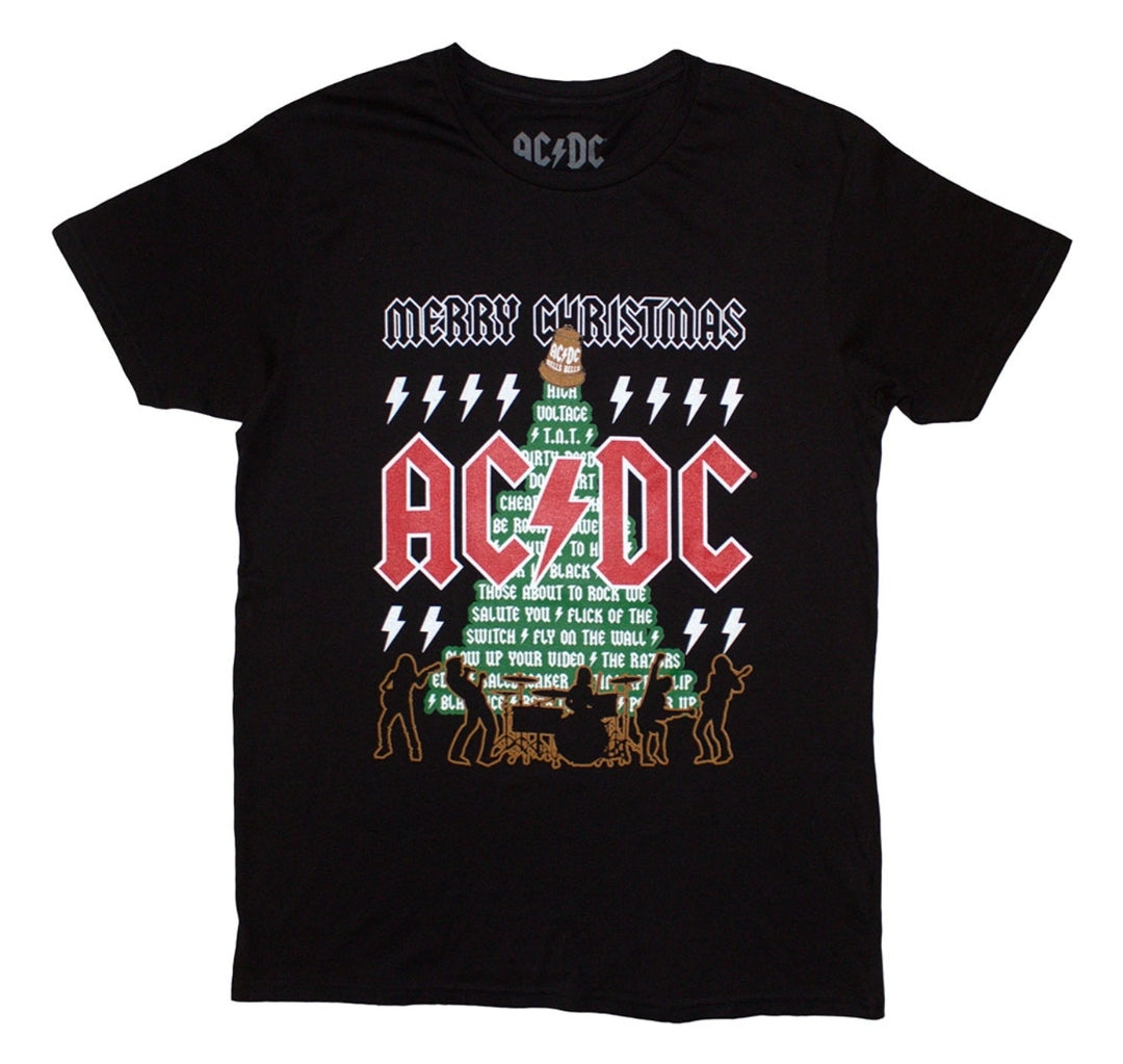 AC/DC - Merry Christmas T-Shirt Black (Official Licensed)