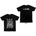Official Licensed Gorillaz 'George Spray' T-Shirt - Unisex Black Front & Back Print