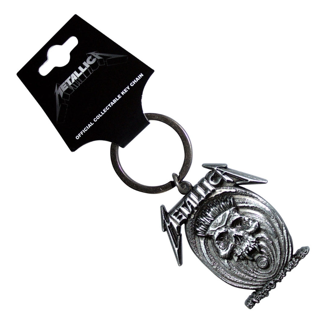 Metallica 'In Vertigo' Keychain – Official Licensed Antiqued Silver Metal Keyring