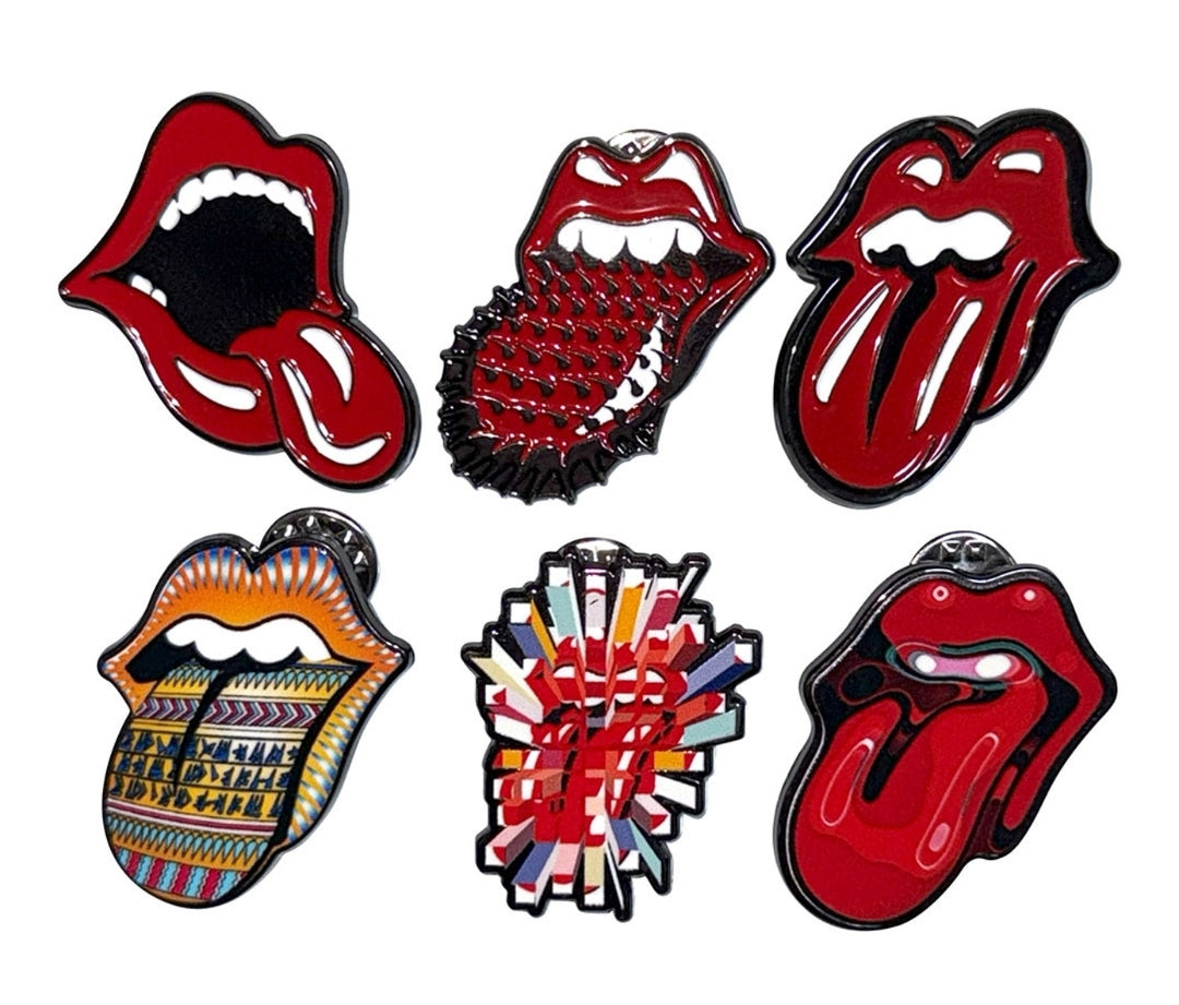 The Rolling Stones - Tongues Evolution 2 Pin Badge Set (Official Licensed)
