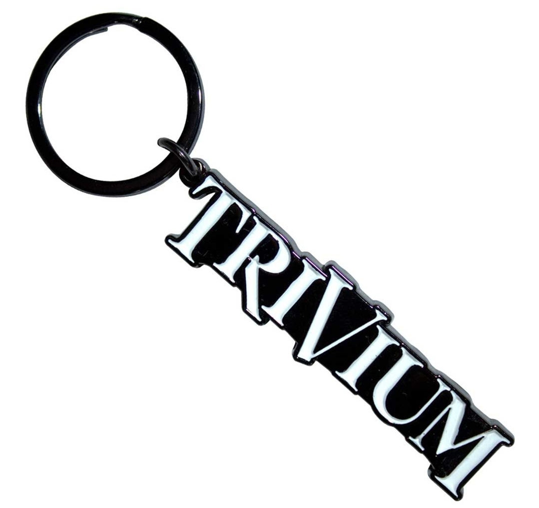 Trivium 'Logo Black' Keychain – Official Licensed Black Nickel Plated Metal Keyring