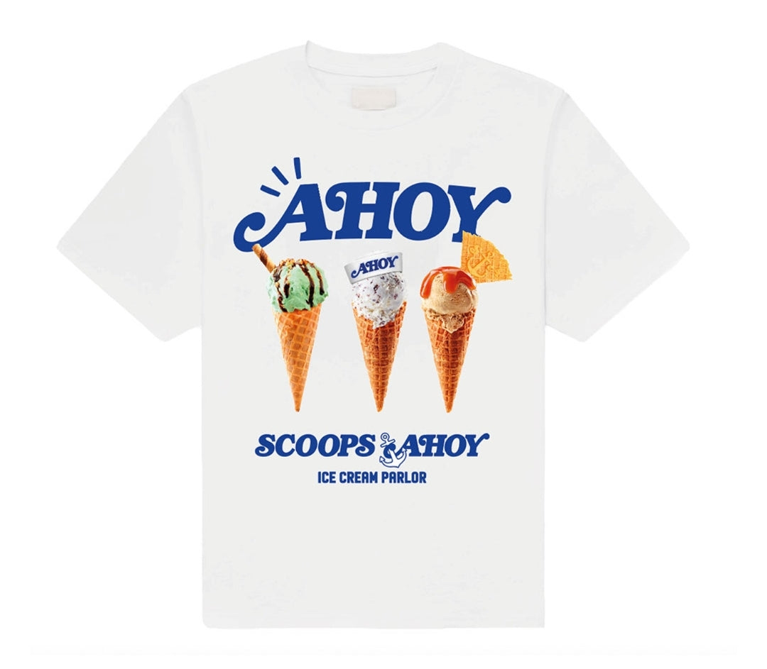 Official Stranger Things Scoops Ahoy Ice Cream Tee | Netflix