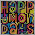Official Licensed Happy Mondays 'Dayglo Logo' Fridge Magnet - Dayglo Front Design