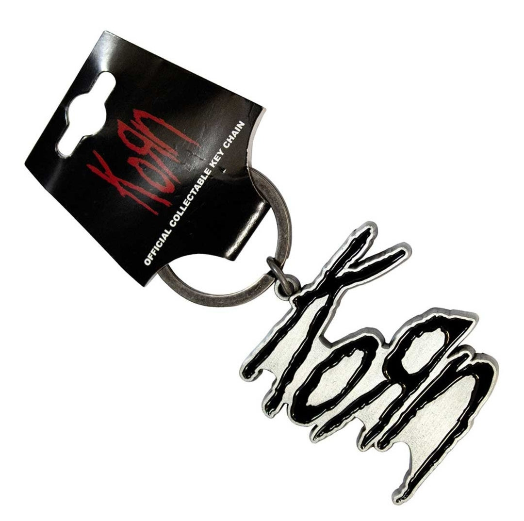 Korn 'Logo 2' Keychain – Official Licensed Antiqued Silver Metal Keyring