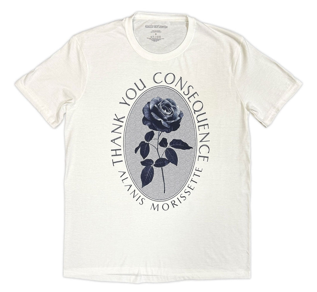 Official Alanis Morissette Rose T-Shirt – White (Unisex)