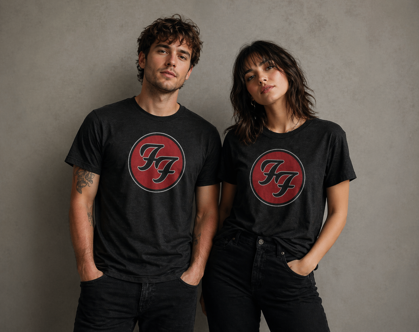 Foo Fighters FF Logo T-Shirt Black Official Licensed Unisex Tee