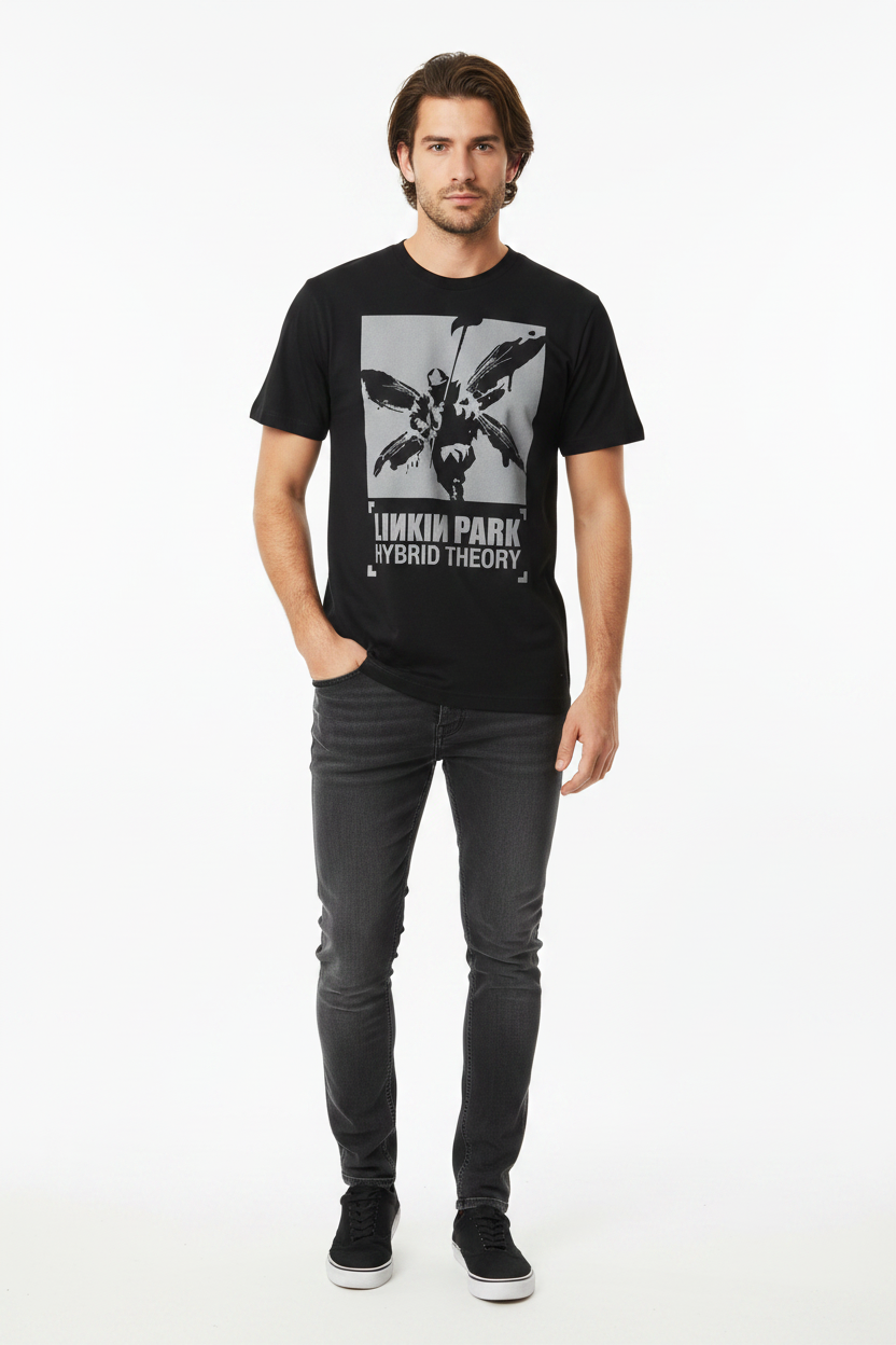 Linkin Park Soldier Hybrid Theory T-Shirt | Official Licensed Band Merch | Black Unisex Cotton Tee