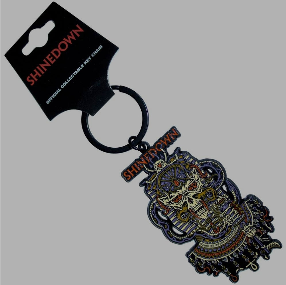 Official Licensed Shinedown 'Planet Zero Mummy' Keychain - Metal Front Design
