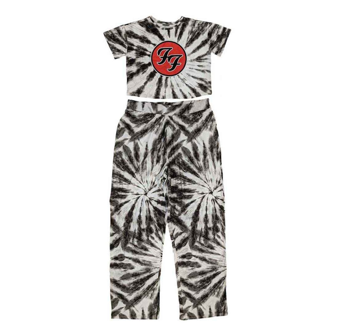 Official Foo Fighters 'FF Logo' Short-Sleeve Pyjamas - Last Chance! | Alt Rock Christmas Eve Box PJ's