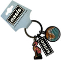 Official Oasis 'Charms' Keychain - 3-Piece Enamel Set with Black Dye Coating Gift