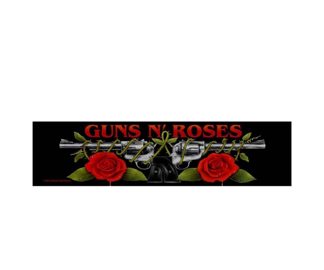 Official Guns N' Roses 'Logo/Roses' Super Strip Patch - 20cm Sew-On BANG! | Rock Gift