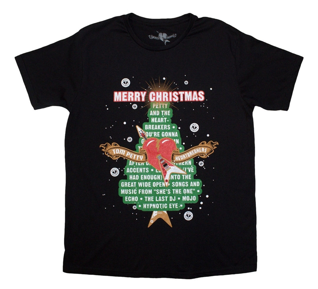 Tom Petty & The Heartbreakers - Merry Christmas T-Shirt Black (Official Licensed)