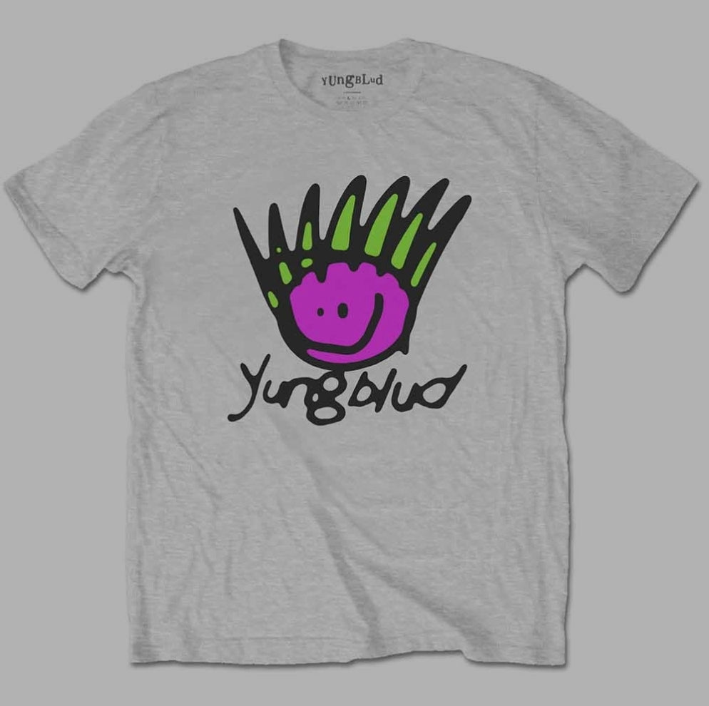 Official Licensed Yungblud 'Face' T-Shirt - Unisex White Front & Back Print