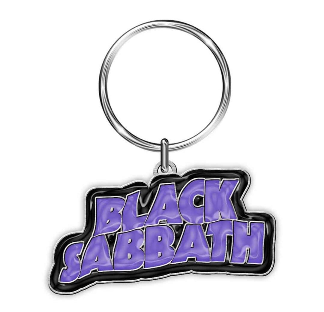 Black Sabbath Logo Keychain – Official Licensed Enamel Infill Metal Keyring