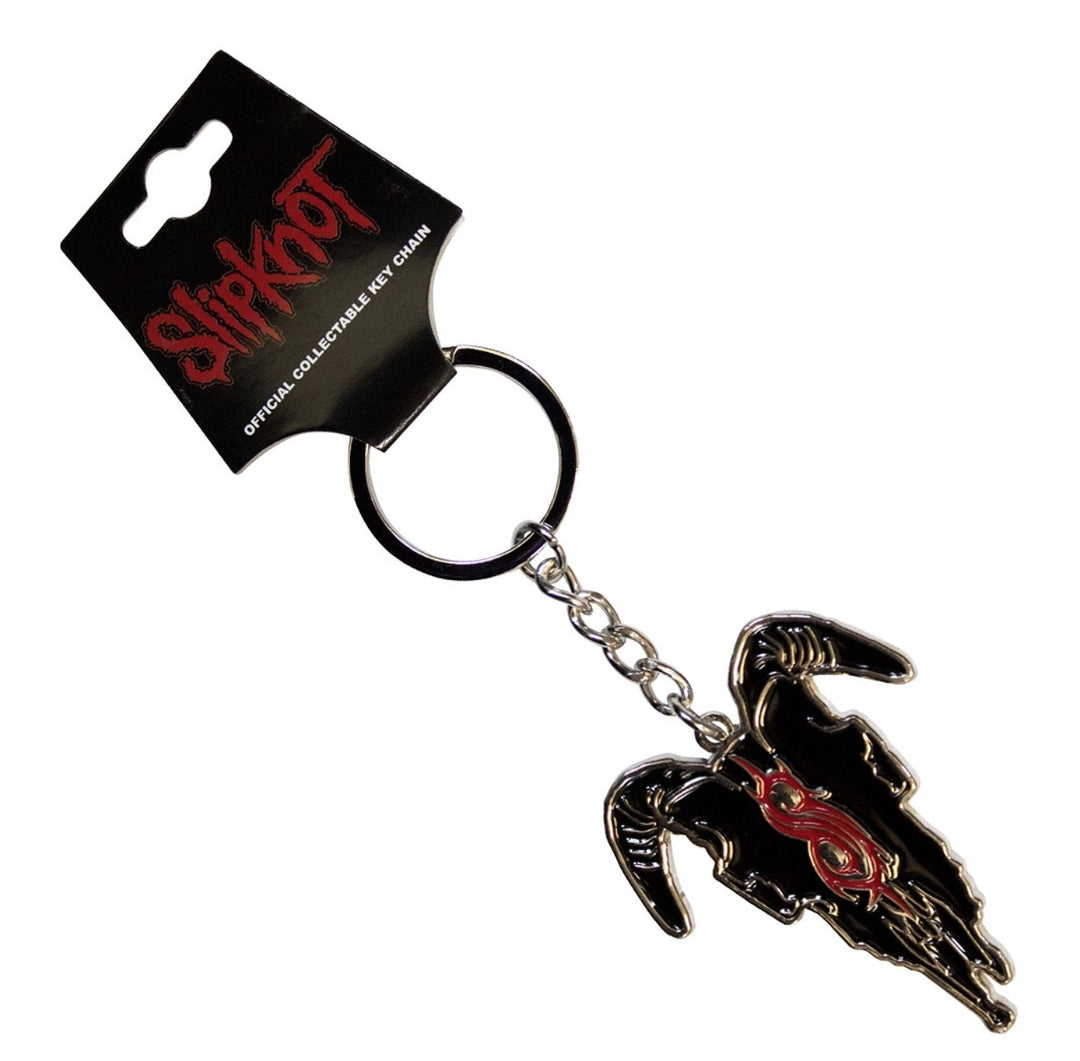Slipknot 'Goat Head' Keychain – Official Licensed Antiqued Nickel Metal Keyring